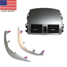 Center Dash A/C Outlet Air Vent Panel w/ Strip Trim For 2009-2013 Toyota Corolla