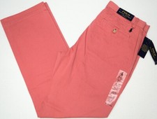 Polo Ralph Lauren Classic Fit Chino Pants Mens Red Flat Front Cotton 85