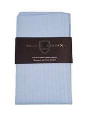 BLACK BROWN 1826 Men's Basic Blue Pre-folded Pocket Square