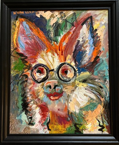 Mr. Pig, Oil Painting, Framed, 18.5"x23", Animal Art - Picture 19 of 24