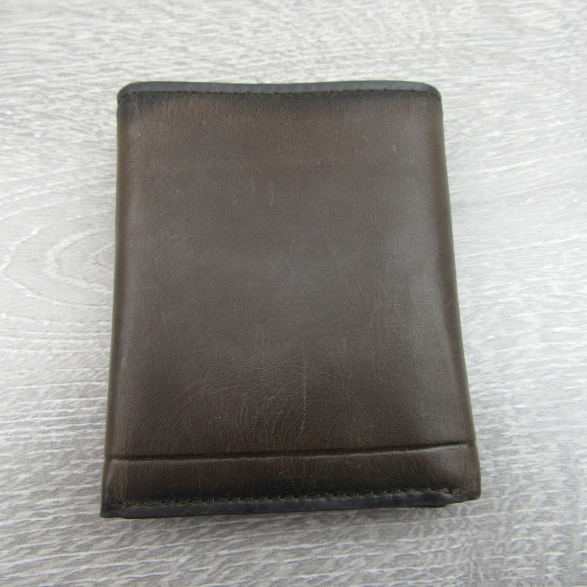 Fossil Allen RFID Trifold Dark Brown Leather Mens Wallet NEW  