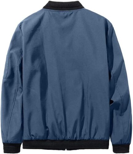 Chaqueta Bomber para Hombre Ropa Deportiva Ligera Calce Ajustado Rompevientos Chaqueta Softhell - Imagen 16 de 28