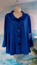 Multiples Gorgeous Cobalt Blue Faux Suede Jacket/shirt, New With Tags