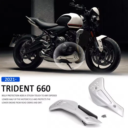 Para Trident 660 2021- Kit placas de protección motor moto carenado inferior lateral - Imagen 1 de 8