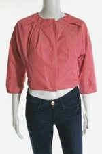 Beautiful Designer Lida Baday Ladies Pink Tafetta Short Jacket Size 4