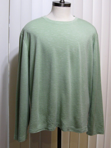 Orvis Long Sleeve T Shirt Rayon Polyester Blend Light Green Men's Size 2XL