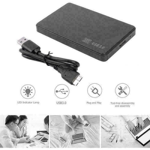 USB 3.0 2.5" SATA HDD SSD Hard Drive Disk External Enclosure Case Portable- - Picture 6 of 8