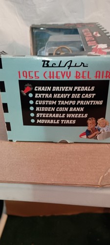 CLASSIC.GEARBOX. LIMITED EDITION. 1955 CHEVY BEL AIR REPLICA PEDAL CAR/COIN BANK - Picture 4 of 11