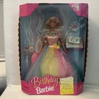 Birthday Barbie Doll Rainbow Shimmer Dress Mattel 18224 Vintage 90s Toy