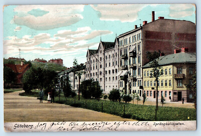 Gothenburg Sweden Postcard Sprangkullsgatan Building View c1910 Antique