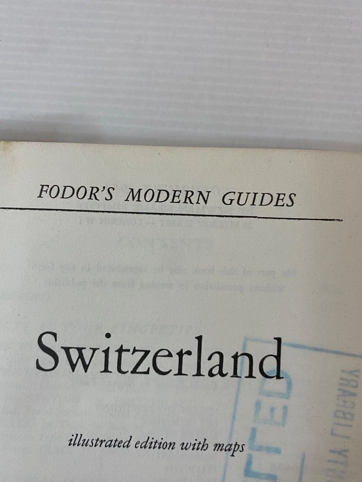 Frodor's Modern Guide - Switzerland, 1954 1st Ed. Vintage Hardcover Ex-Library - Image 4 of 4
