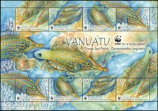 Vanuatu 2013 - WWF Orange Spot Filefish - Sheetlet - MNH