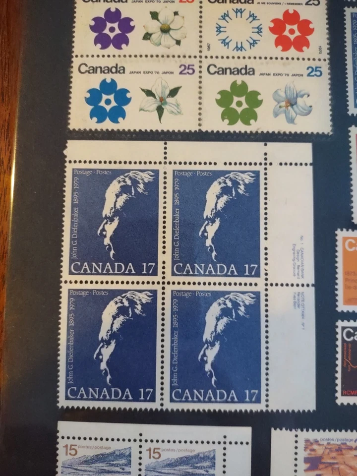 76 Canada Stamps, Diefenbaker, Christmas,Pierre Laporte,The Algonquins,P.E.I. - Image 2 of 4