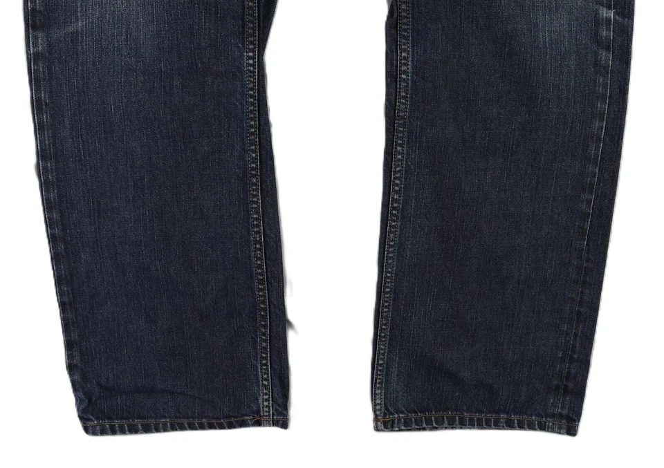 Pantalones de mezclilla Diesel para hombre 34 x 33 azul oscuro Viker pierna recta desgastados Foto 2 de 4