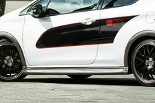 Seitenschweller Peugeot 208 Carbon-Look ABS Schweller Spoiler side skirts NEU