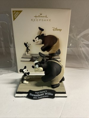 Hallmark Steamboat Willie 80th Anniversary Limited SE 2008 Disney Ornament NEW