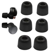 Replacement Memory Foam Ear Tips Noise Canceling Foam S/M/L 3 Size Foam Black