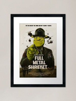 Vollmetall Shreket gerahmter Kunstdruck gerahmtes Wandbild Poster Leinwanddruck Bild