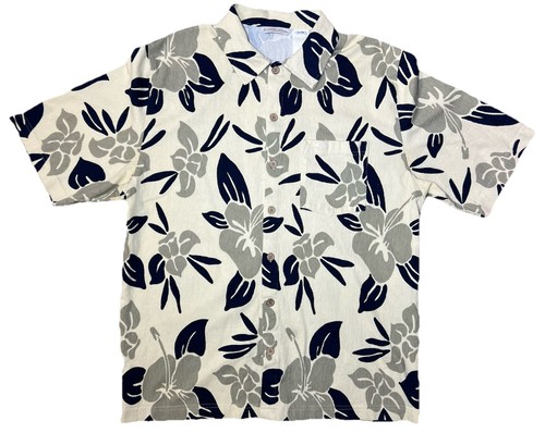 Vintage Quiksilver Floral Cord Knopfleiste Hemd Herren Large Creme Hergestellt in den USA - Bild 9 von 10