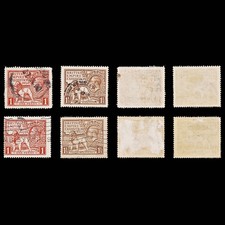 9147: GB SG430-433 Set of 4 1924 Sc#185-204 Mi166A-169 Used C£120