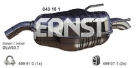 Ernst EndschalldäMpfer NachschalldäMpfer 043151 FüR Opel Vectra CC Z02 16V F68