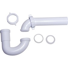 Do it Best 1-1/2 In. to 1-1/4 In. White Plastic P-Trap with Reducer Washer SIM
