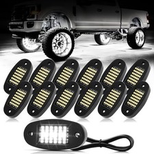White Rock Lights 6000K Pure White 36 LEDs SMD Chips Super Bright Neon 12 Pods