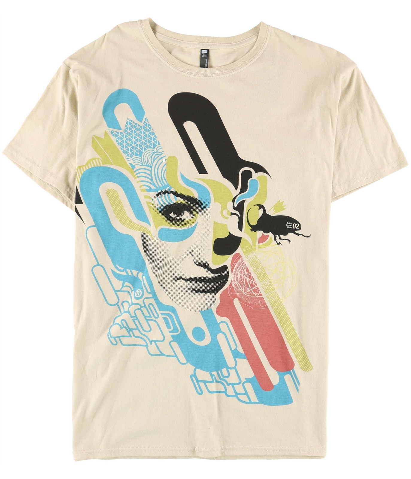 Мужская футболка с графическим рисунком Tekno Scarab Move 02 дизайн от Humans бежевый Большой размер 3290₽