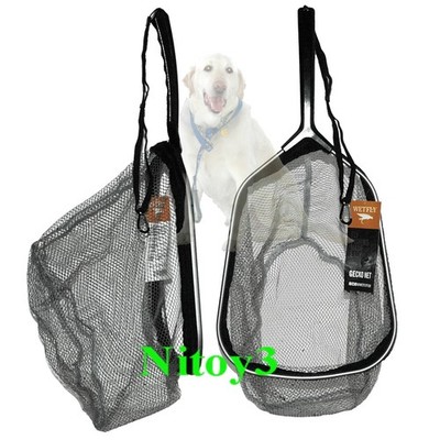 Wetfly Gecko Fishing Net -Aluminum Frame w/Rubberized Basket 12 inch Deep