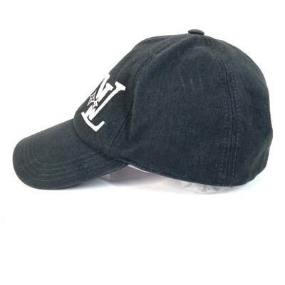 Louis Vuitton 黒 キャップ LOUIS VUITTON LV Smash Baseball Cap M7608L Black Cotton Canvas