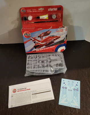RAF Red Arrows Hawk Starter Set 1:72 AIRFIX Plane Model Kit NEW Unbuilt