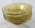 Patrician Spoke Amber Berry Bowl Federal Depression Glass 5" Set of 6