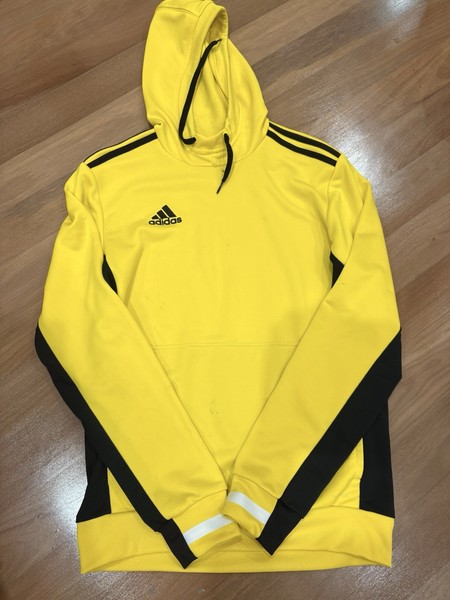 Adidas Yellow Lemon Climate Cool Jumper Hoodie Size 8 S Sweatshirt