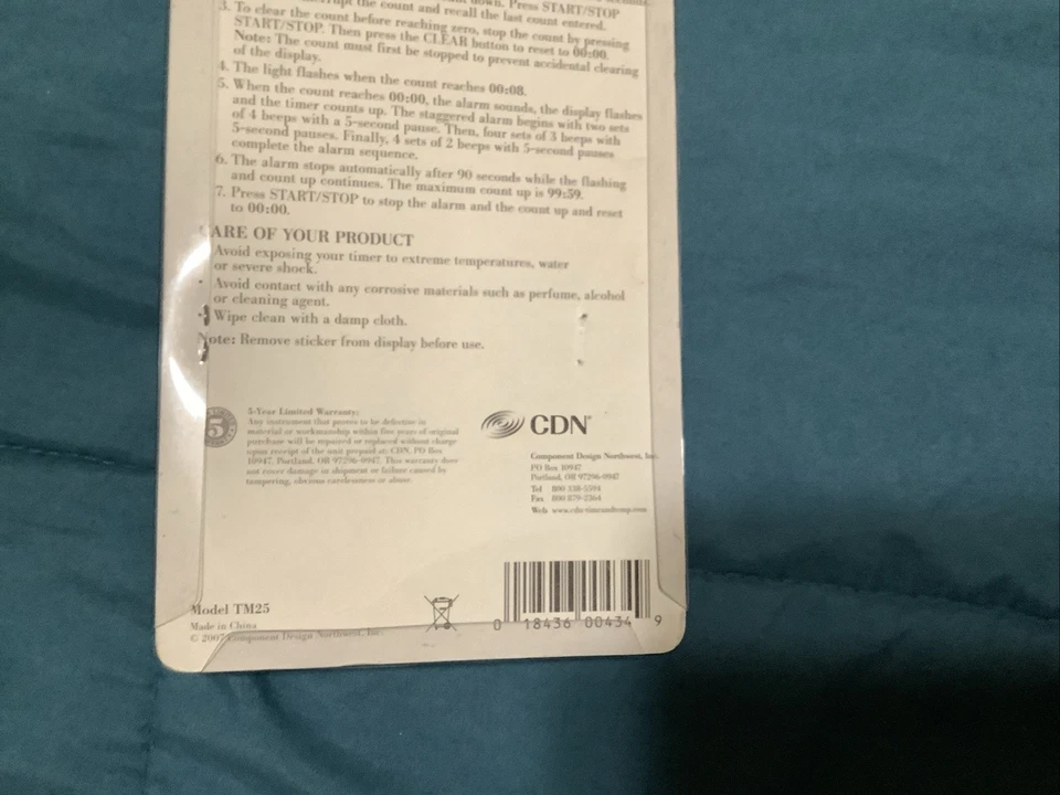 Temporizador de entrada directa CDN #TM25 cuenta 100 minutos por segundos sellado de fábrica Foto 4 de 4