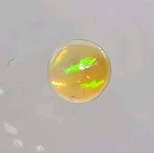 Wow .31ct 5mm Round Cabochon Natural Ethiopian Crystal Welo Opal Gemstone