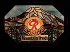 Vintage 1970's Rainier Beer Mountain Fresh Lighted Sign Faux Stained Glass Look