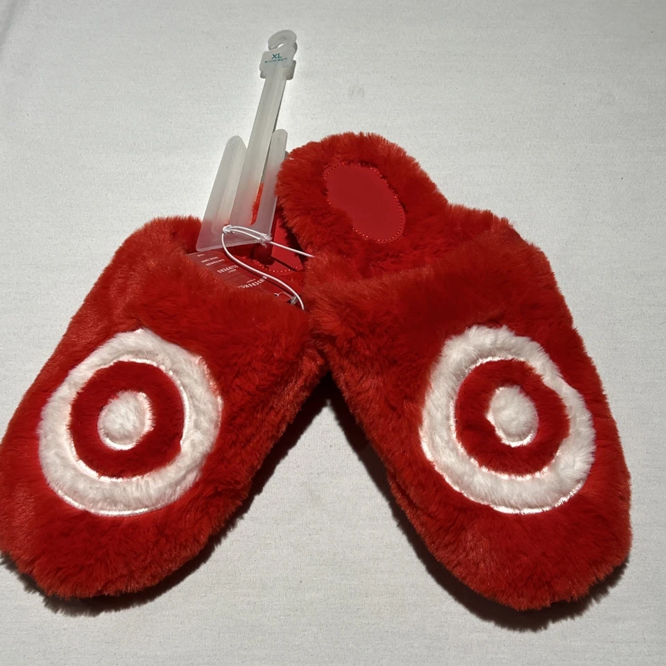 Zapatillas Target Hombres 9 Mujeres 11 Sin Cordones Mules Zueco Pisos Rojo Blanco Logo Vacaciones Foto 4 de 4