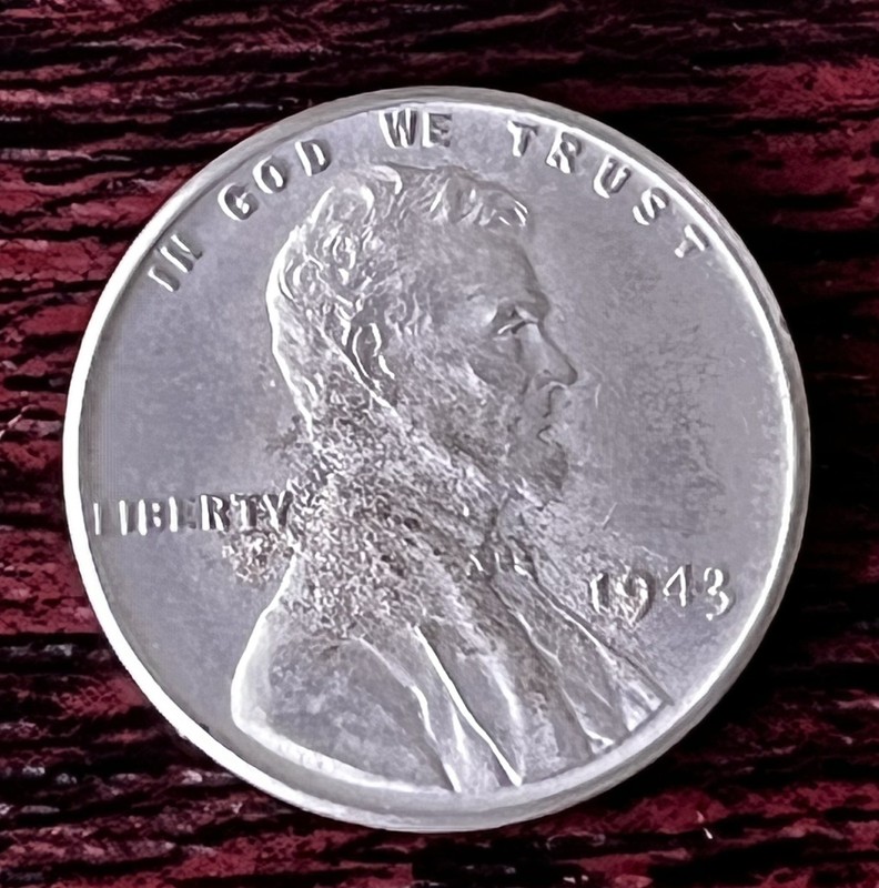 1943 P Lincoln Steel Wheat Cent Penny