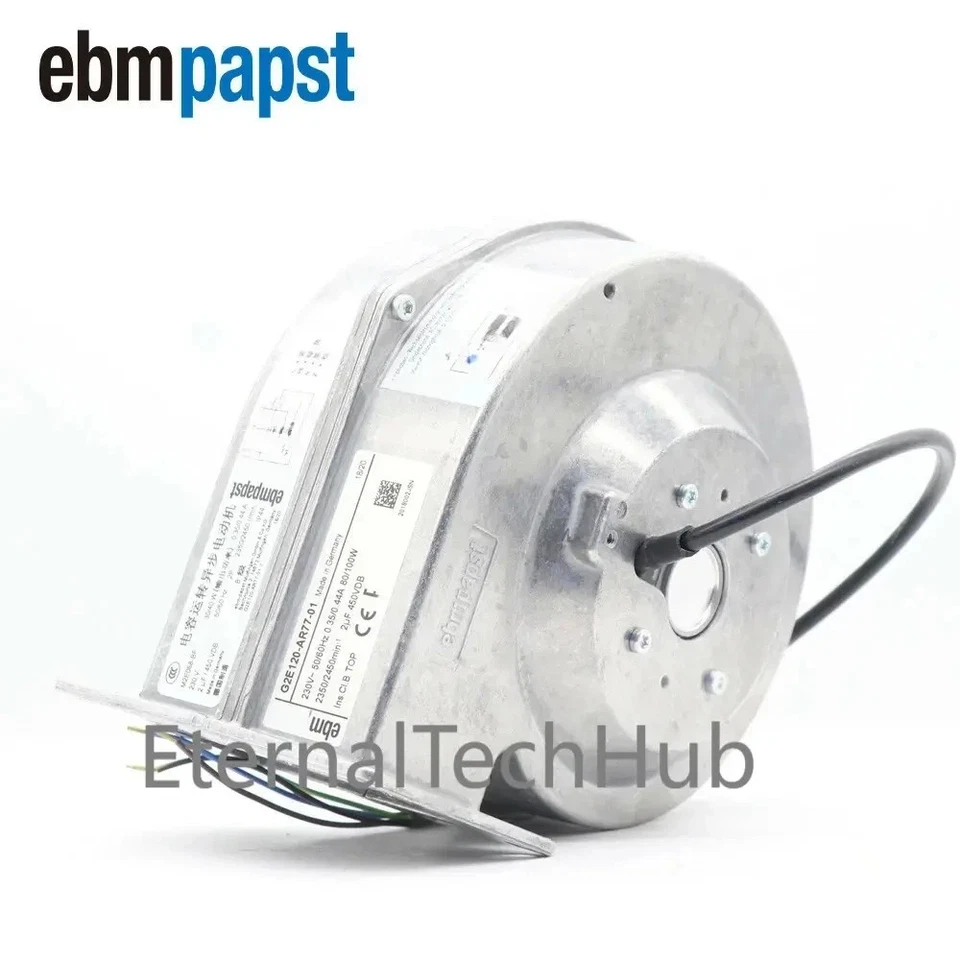 Ebmpapst Fan G2E120-AR77-01 Blower Fan AC 230V 0.35A 100W Φ120MM Centrifugal Fan - Image 4 of 4