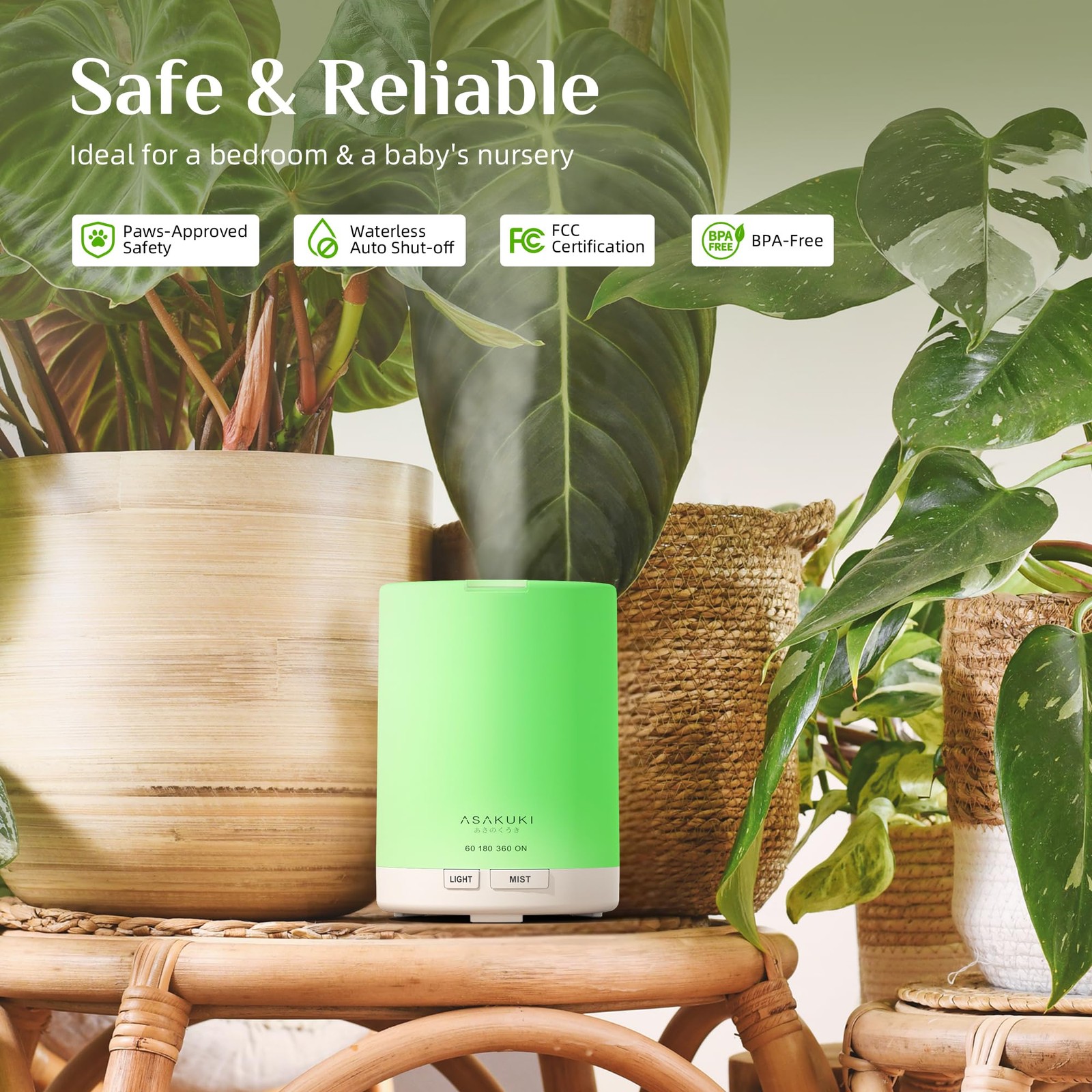 Essential Oil Diffuser, 5-in-1 Quiet Humidifier, Home Fragrance Aroma Diffuse... thumbnail 4