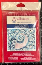 RARE Spellbinders 3D M-Bossabilities Embossing Folder Shell Beauty E3D-001