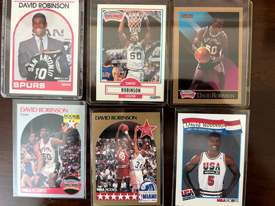 David Robinson 27 card lot including his rookie card in near mint condition