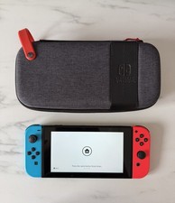 Nintendo Switch Console 32GB Neon Red Blue Joy-Cons Bundle - Good Condition