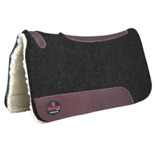 HS Made In Usa Wool Felt Horse Western Saddle Pad 1 Grey Fur Hilason