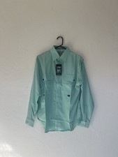 NEW Maja Men's Aqua Green Long Sleeve Button-Up Shirt Size Large Men  s