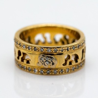 Ring C´est Laudier 585/14K Gelbgold Diamanten ca. 0.3ct G/VS2 Gr. 53