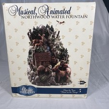 Classic Treasures Musical Animated Northwoods Indoor Water Fountain Open Box