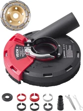 VEVOR Grinding Dust Shroud for Angle with grinding wheel, Red and Black 