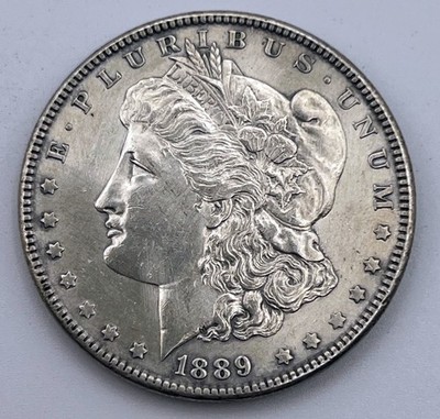 1889 Morgan Dollar 90% Silver .900 USA Coin Philadelphia Mint AU Details