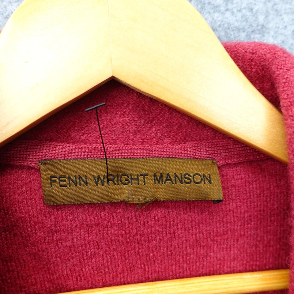 Merino Crop Cardigan Womens S Pink Blazer Jacket Strawberry FENN WRIGHT MANSON - Image 3 of 4